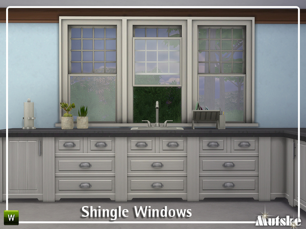 Sims 4 Shingle Windows by mutske at TSR