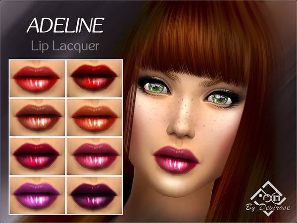 Sims 4 Adeline Lip Lacquer by Devirose at TSR