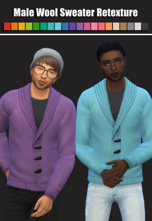 Sims 4 Male Wool Sweater Retexture at Maimouth Sims4