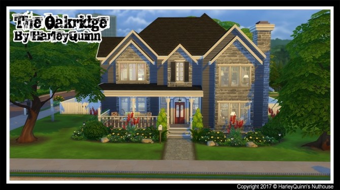 Sims 4 The Oakridge house at Harley Quinn’s Nuthouse