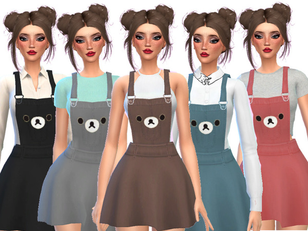 Sims 4 Kawaii Bear Overalls by Wicked Kittie at TSR