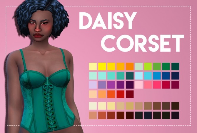 Sims 4 Daisy Corset by Weepingsimmer at SimsWorkshop