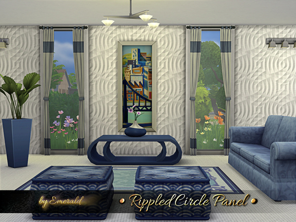Sims 4 Rippled Circle Panel by emerald at TSR