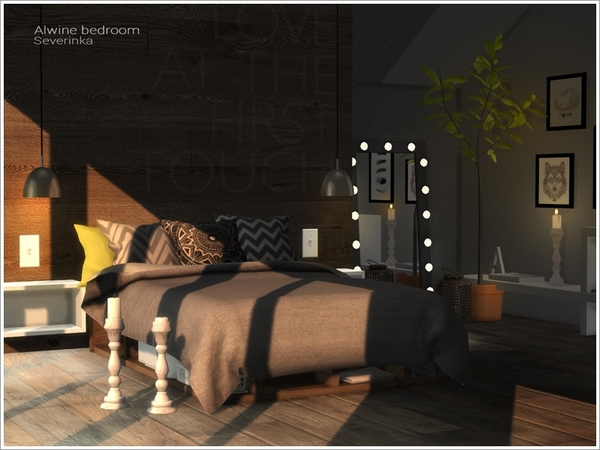 Sims 4 Alwine bedroom by Severinka at TSR