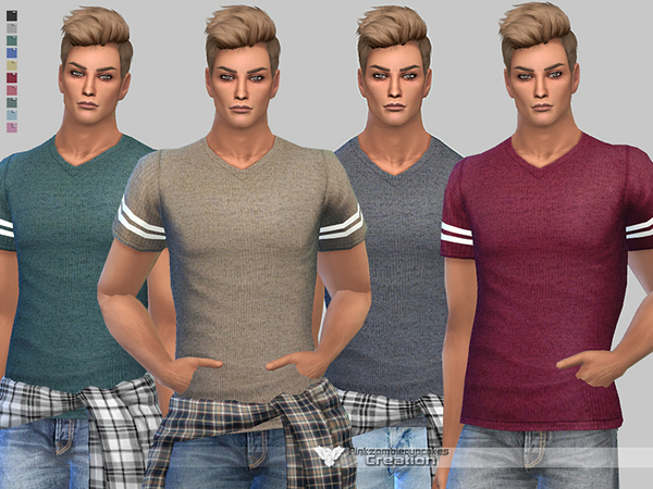 Sims 4 Dylan T shirt M by Pinkzombiecupcakes at TSR