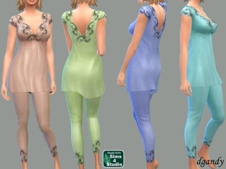 Silk Pajamas by dgandy at TSR » Sims 4 Updates