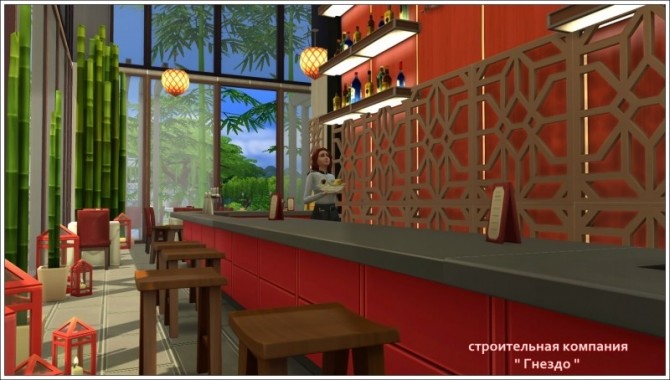 Sims 4 Restaurant Japashka at Sims by Mulena