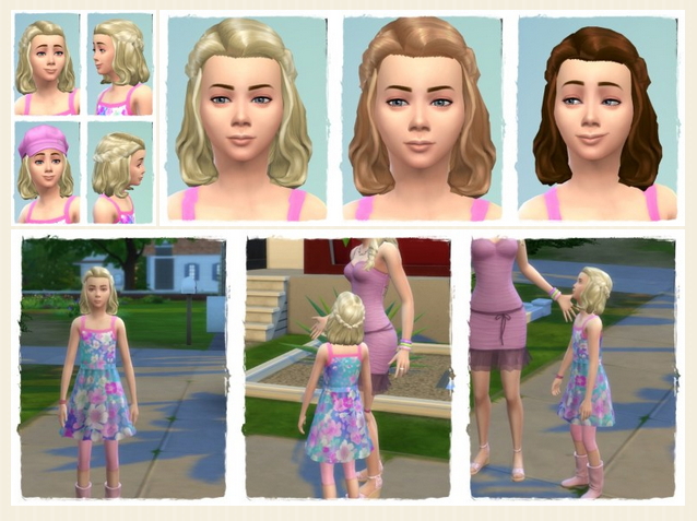 Sims 4 Summer BraidedHalfup Girl at Birksches Sims Blog