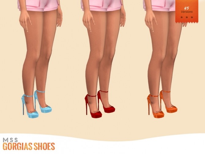 Sims 4 Gorgias Shoes by midnightskysims at SimsWorkshop