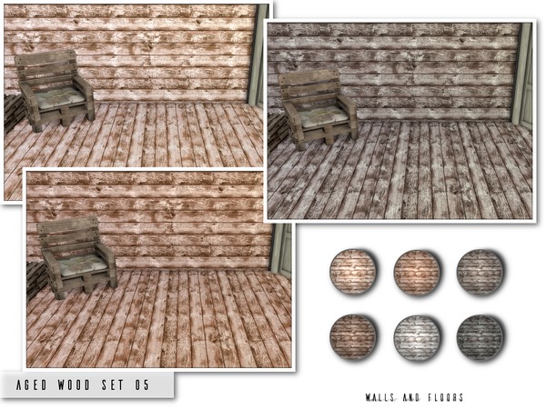 Sims 4 Aged Wood Set 05 by Torque at TSR