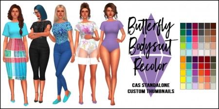Butterfly Bodysuit Recolored by Sympxls at SimsWorkshop