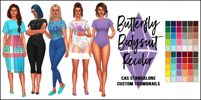 Sims 4 Butterfly Bodysuit Recolored by Sympxls at SimsWorkshop