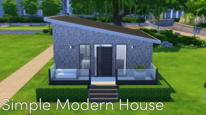 Sims 4 Simple Modern House by Malwa1216 at Mod The Sims