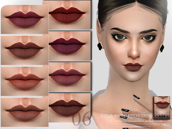 Sims 4 Lipstick 201706 by S Club WM at TSR