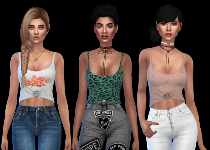 Delrose top recolor at Leo Sims » Sims 4 Updates