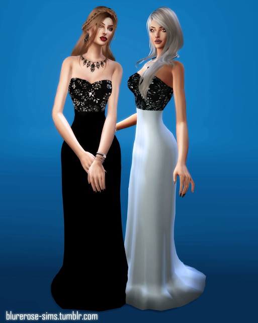 Sims 4 Ania dress at BlueRose Sims