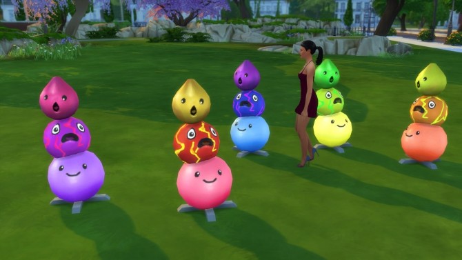 Sims 4 The Triple Slimer sculpture by Snowhaze at Mod The Sims