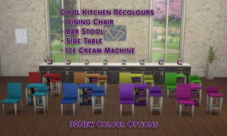 4 Cool Kitchen Objects Recolour 32 New Colours by simsessa at Mod The Sims