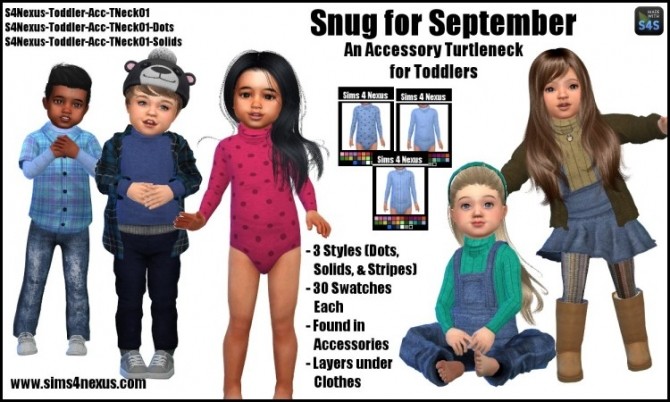 Sims 4 Snug for September acc turtleneck by SamanthaGump at Sims 4 Nexus