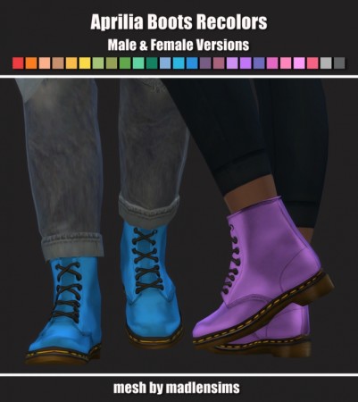 Aprilia Boots Recolors at Maimouth Sims4 » Sims 4 Updates