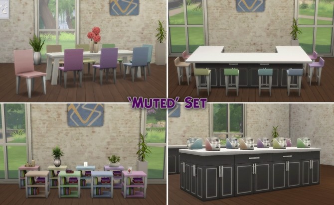 Sims 4 4 Cool Kitchen Objects Recolour 32 New Colours by simsessa at Mod The Sims