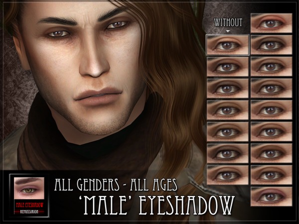 Sims 4 Male Eyeshadow by RemusSirion at TSR