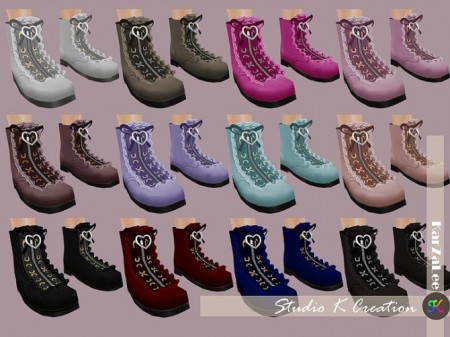 Short boots N4 by Baidu at Studio K-Creation » Sims 4 Updates