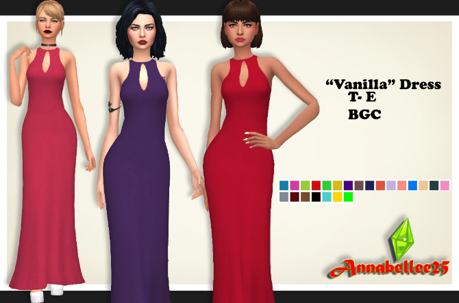 Sims 4 Vanilla Dress by Annabellee25 at SimsWorkshop