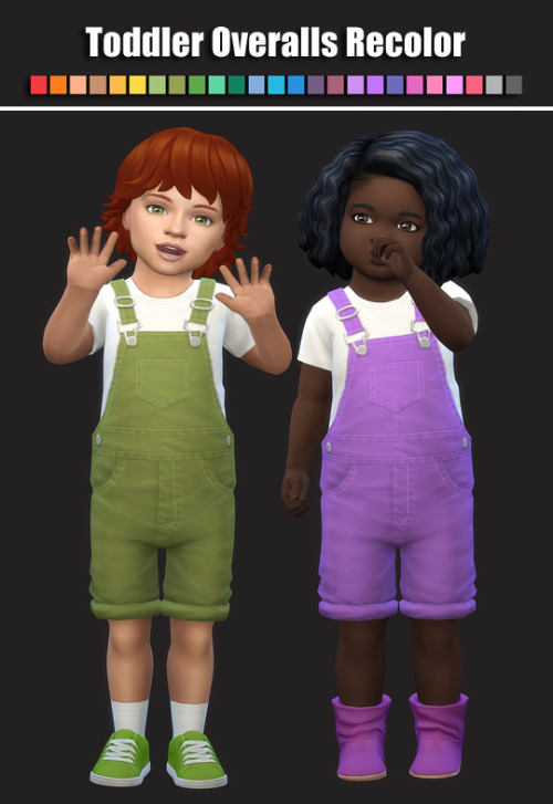 Sims 4 Toddler Overalls Recolor at Maimouth Sims4