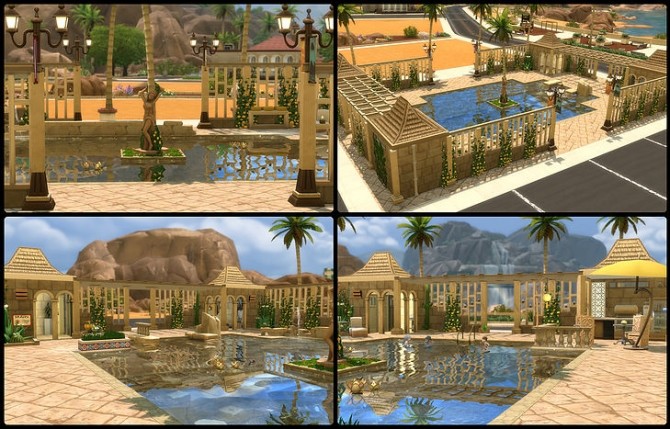 Sims 4 Oasis Springs Private Pool at SkyFallSims Creation´s