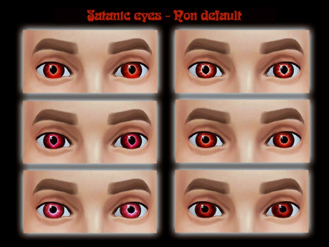 Updated Satanic eyes by Simalicious at Mod The Sims " Sims 4 Updates.