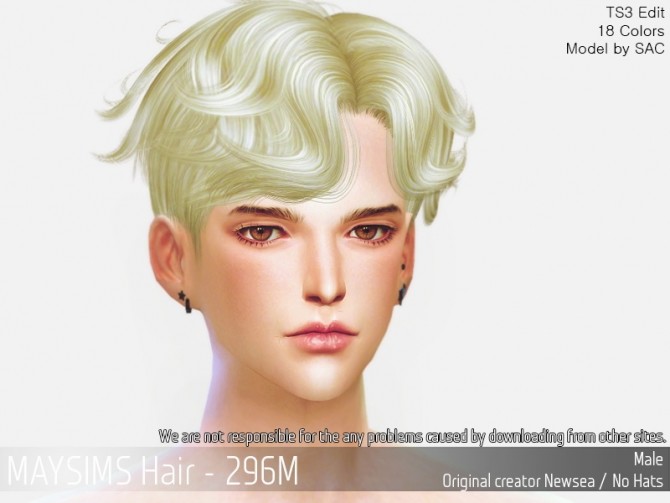Sims 4 Hair 296M (Newsea) at May Sims