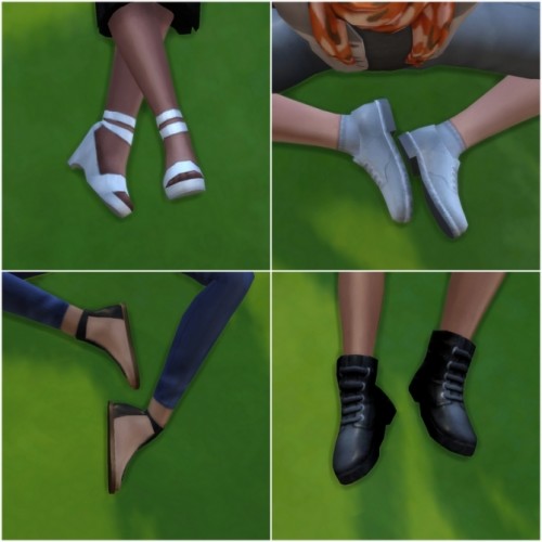 Basegames Shoes In True Black And White By Nwire At Mod The Sims Sims