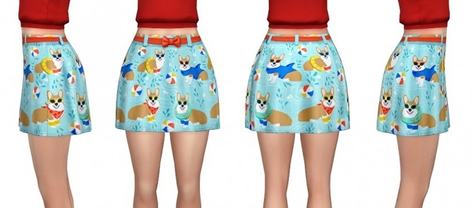 Sims 4 Bow Belted Skirts at SimLaughLove