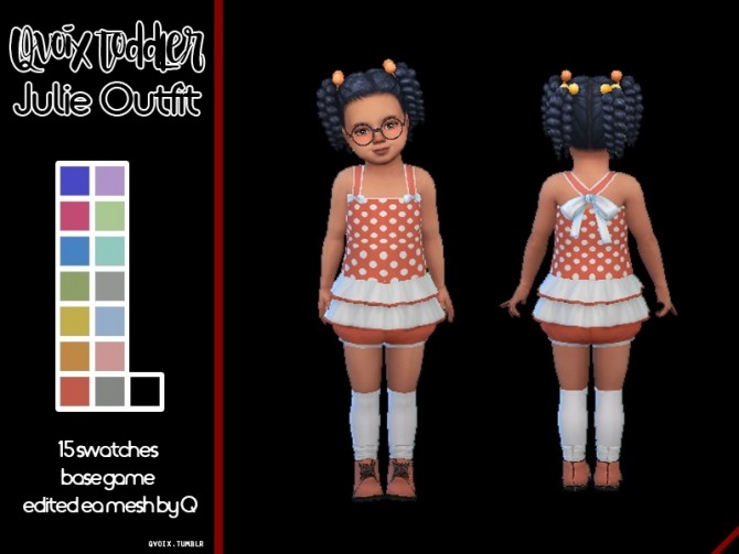 Sims 4 Julie Outfit at qvoix – escaping reality