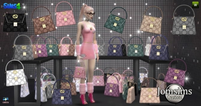 Sims 4 Handbag deco + accessories + pose game for handbag at Jomsims Creations