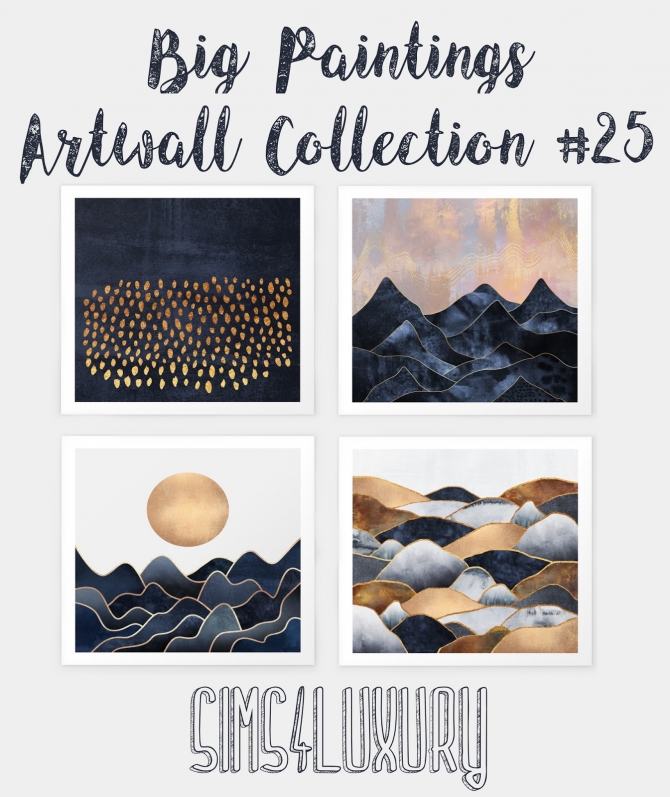 Big Paintings Artwall Collection 25 At Sims4 Luxury Sims 4 Updates   10114 