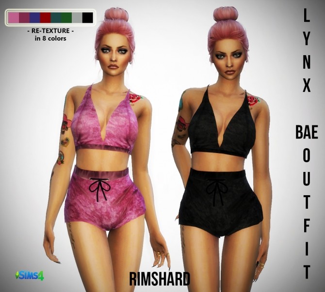 Sims 4 Velvet Outfit at Rimshard Shop
