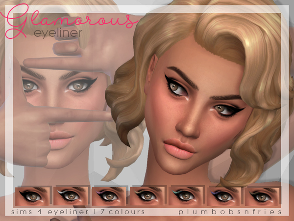 Sims 4 PnF Glamorous Liner by Plumbobs n Fries at TSR