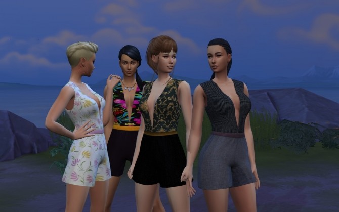 Sims 4 Overall in 4 different colors at Louisa Creations4Sims