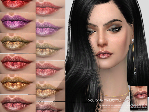 Sims 4 Lipstick 201707 by S Club WM at TSR