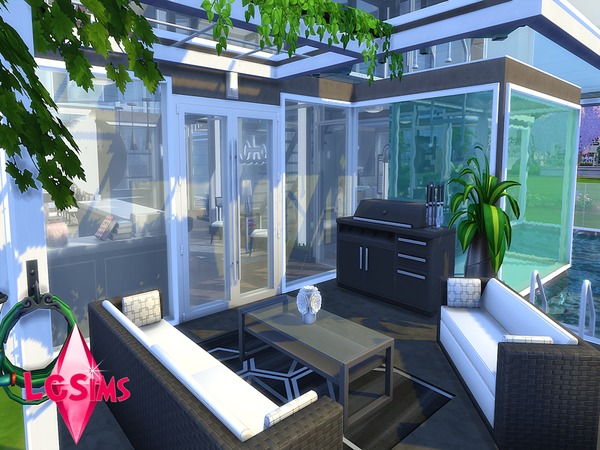 Sims 4 No Privacy Modern house by LCSims at TSR