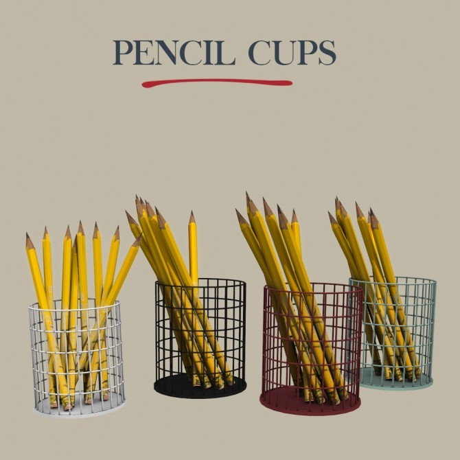 Sims 4 Pencil Cups at Leo Sims