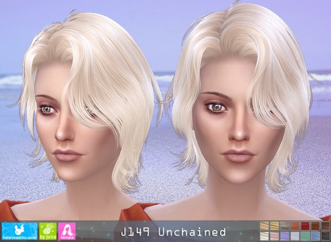 Sims 4 J149 Unchained hair F (Pay) at Newsea Sims 4