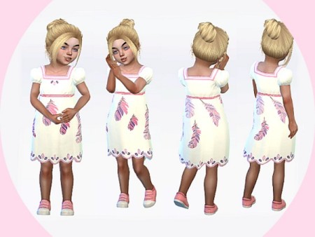 Toddler Feathered Dress by katiecus at TSR