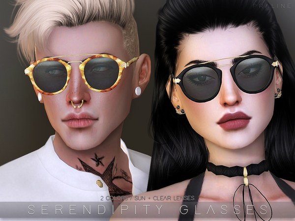 Sims 4 Serendipity Glasses by Pralinesims at TSR