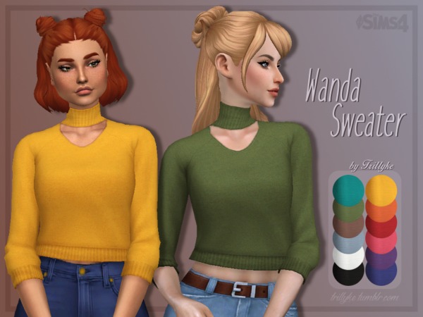 Sims 4 Wanda Sweater by Trillyke at TSR