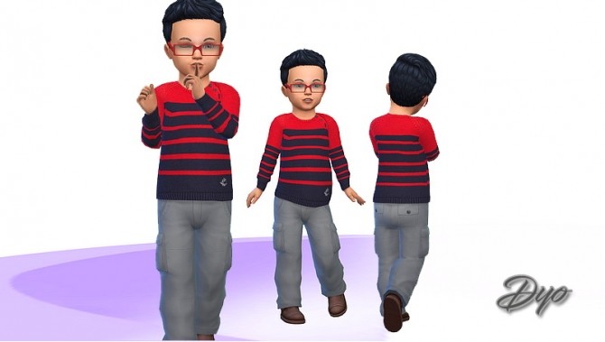 Sims 4 Sweater toddler boy TM2 by Dyokabb at Les Sims4