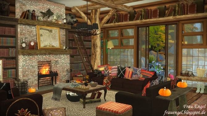 Sims 4 Autumn mood cabin at Frau Engel