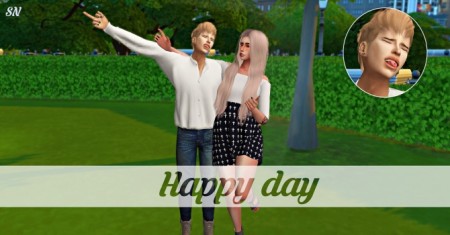 Happy Day poses at Simsnema